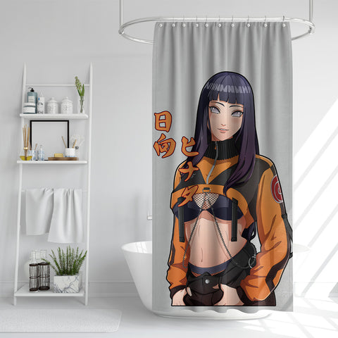 Hinata shower curtain, anime shower curtain, waterproof shower curtain, anime shower curtains, Naruto Shower Curtain
