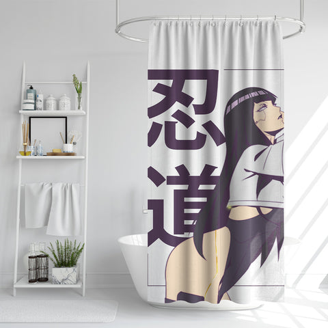 Sexy hinata shower curtain, anime shower curtain, waterproof shower curtain, anime shower curtains, naruto shower curtain,