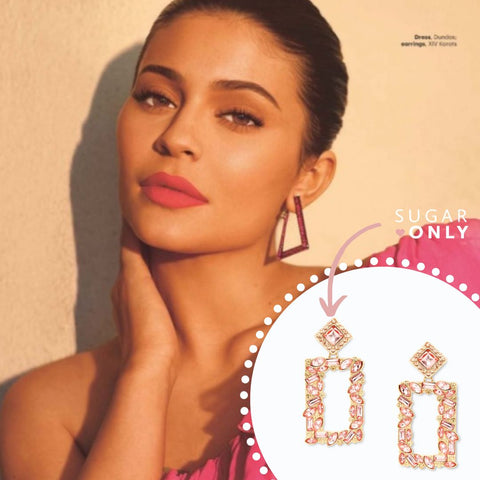 Earrings pink reine kylie