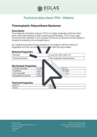 Ficha técnica de Pellets de Tpu