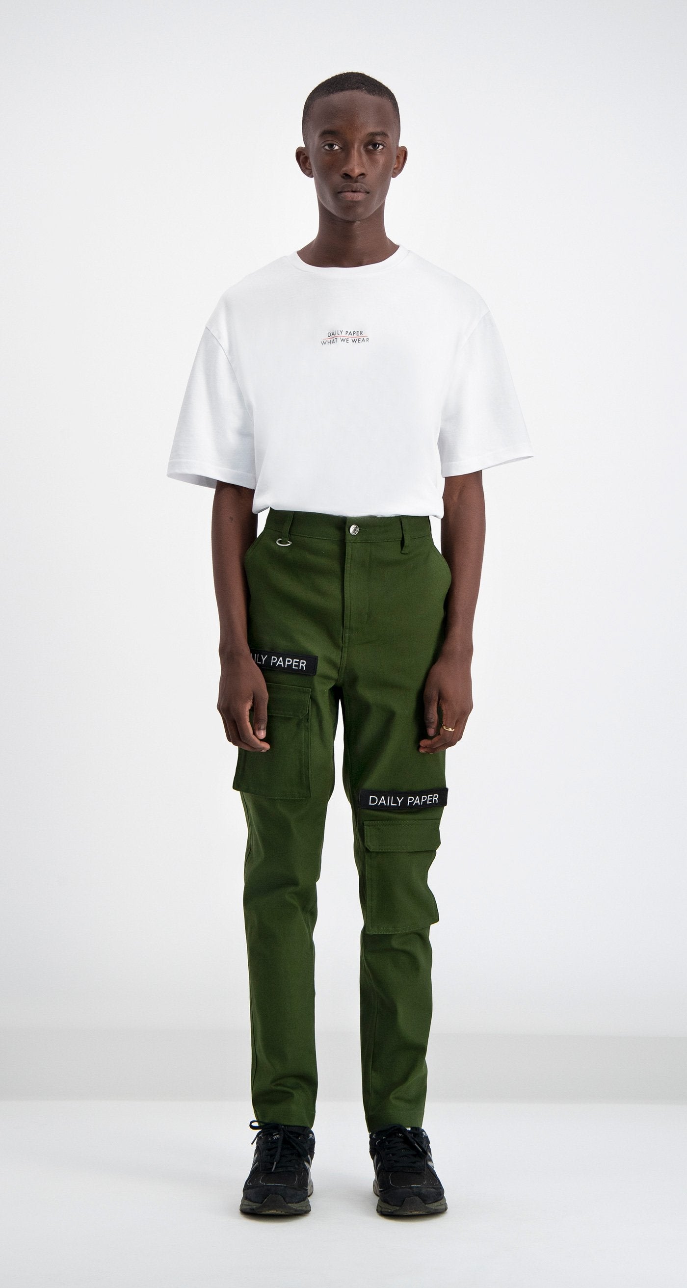 daily paper cargo pants olive green