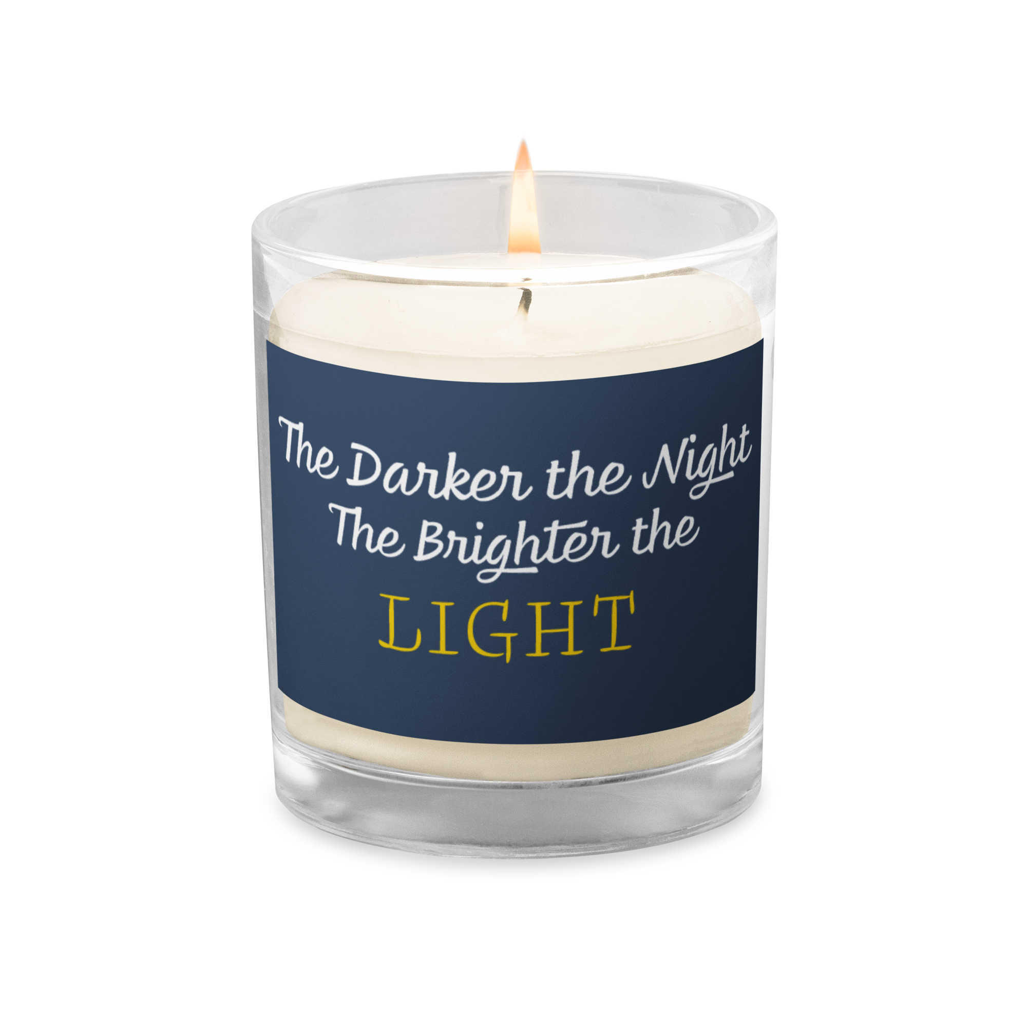 The Darker The Night Navy Candle - Gaither Merchandise Store product image