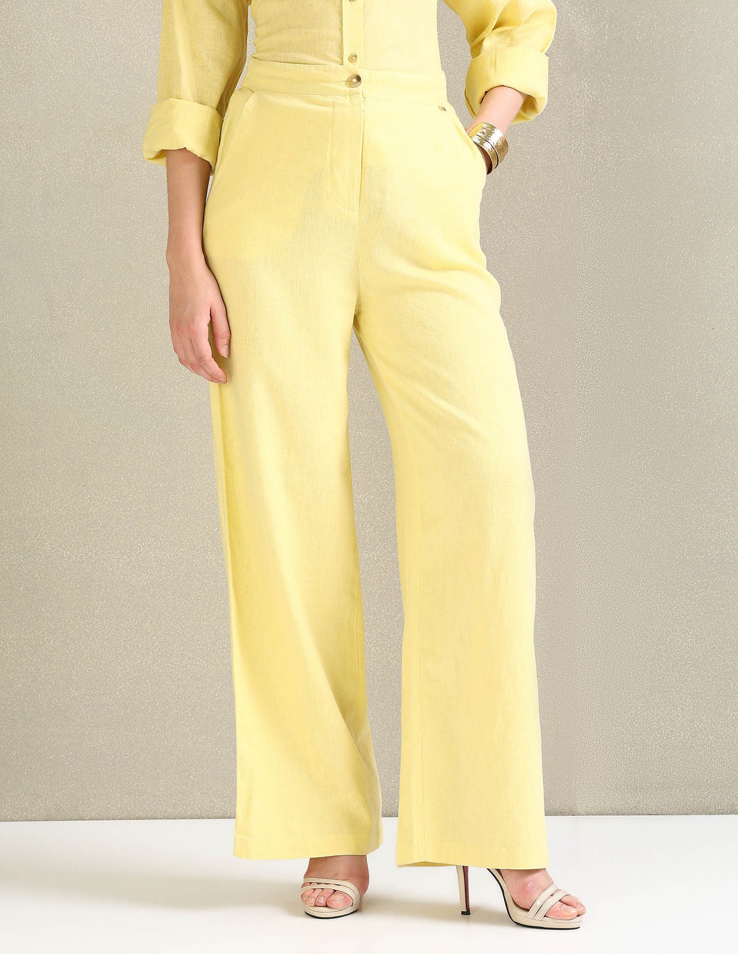 Linen Wide Leg Trousers