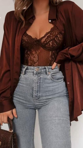 Flirty date night bodysuit outfit