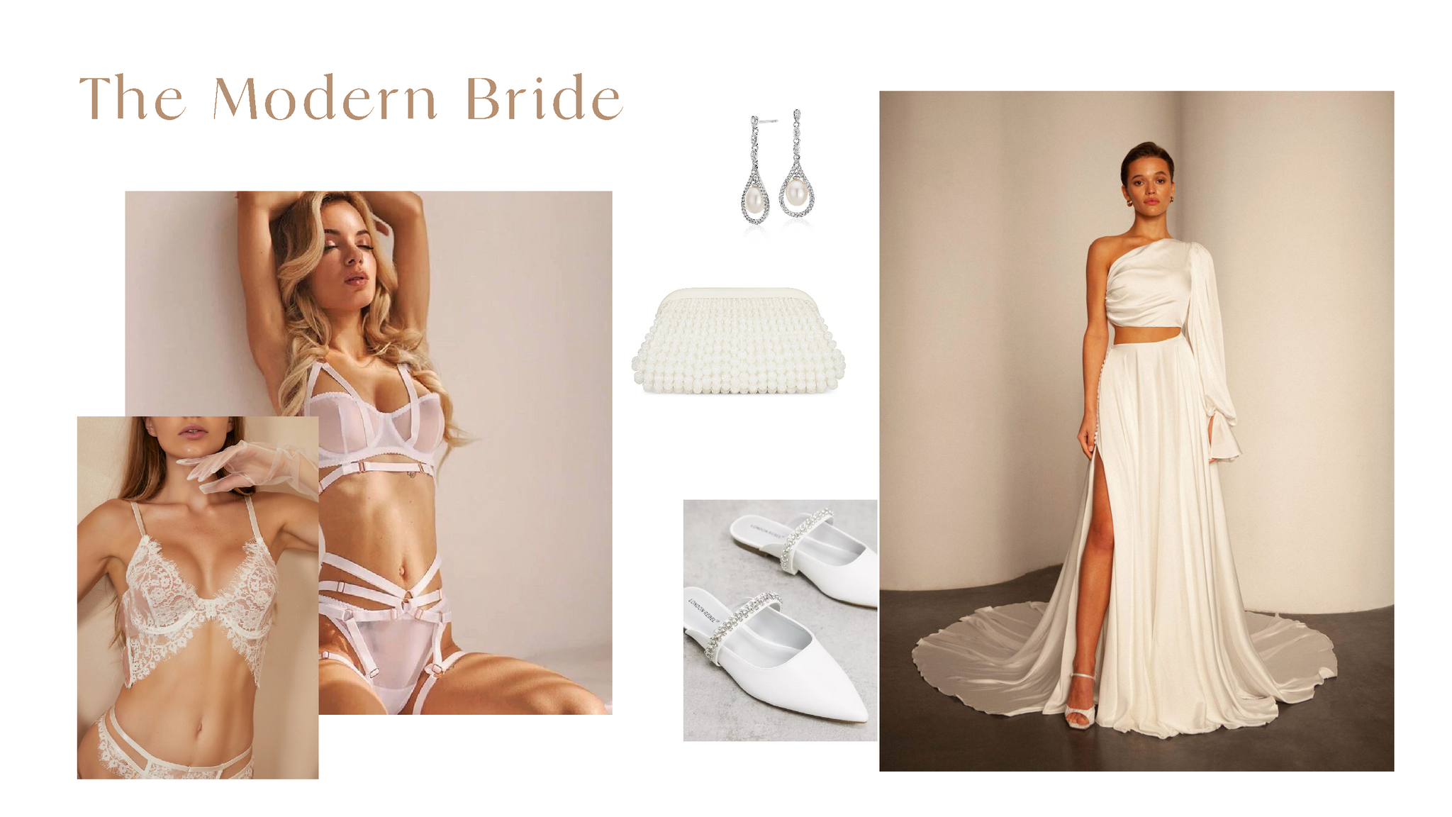 modern bride style lingerie with bondage design or unique lace, twist on the classic