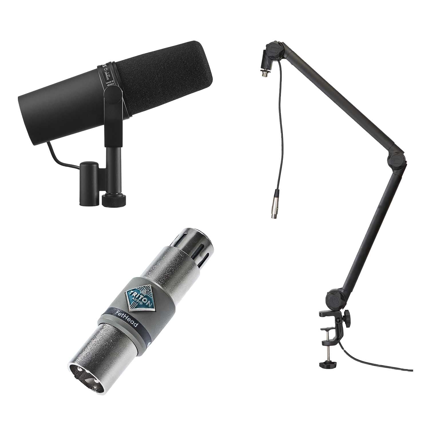 Shure SM7dB Dynamic Vocal Microphone w/Built-in Preamp for Streaming,  Podcast, & Recording, Wide-Range Frequency, Warm & Smooth Sound, Rugged