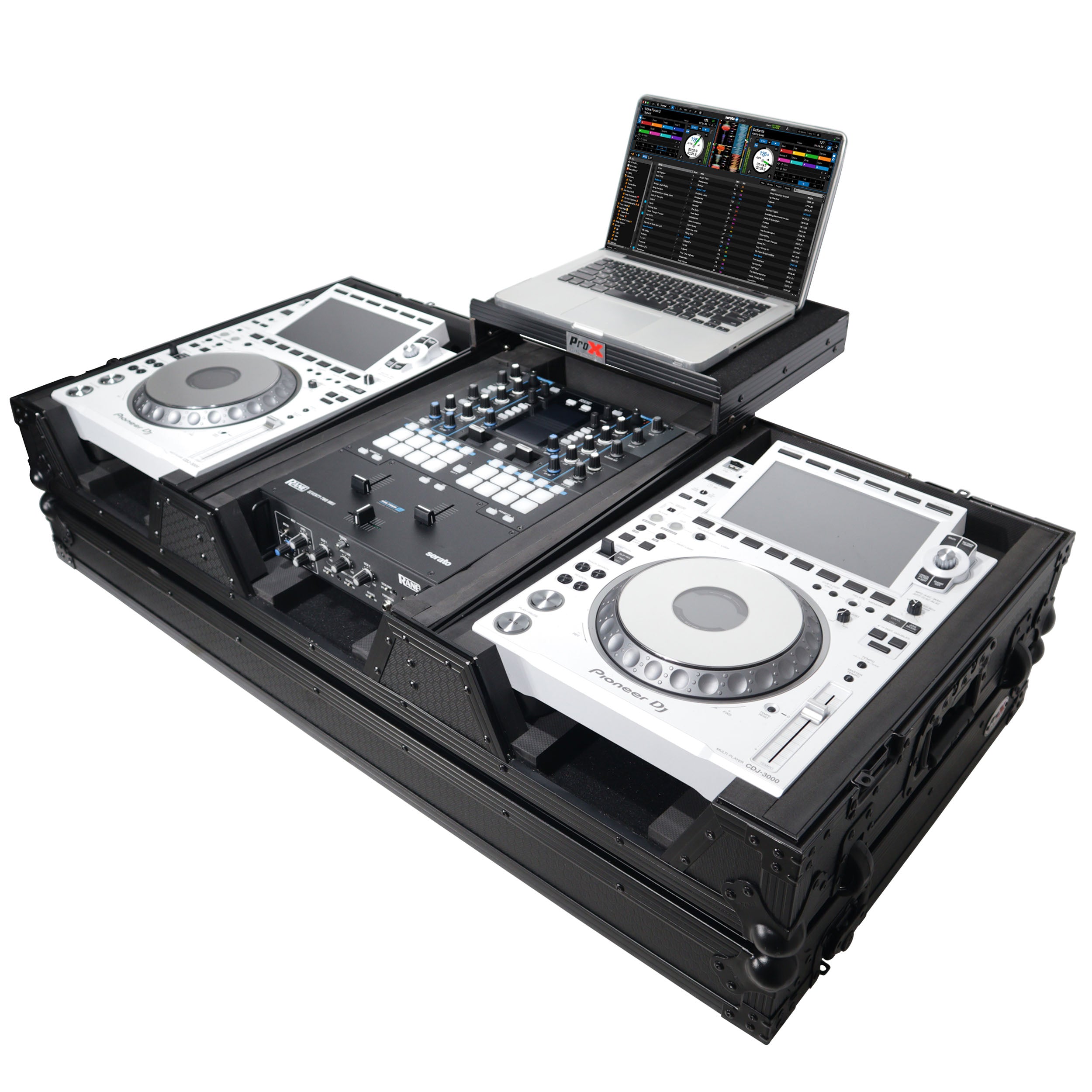 Control Tower DJ Stand w/ Laptop Stand, and Travel Cases for Pioneer  XDJ-XZ, DDJ-1000 SRT, RANE One, and SX3