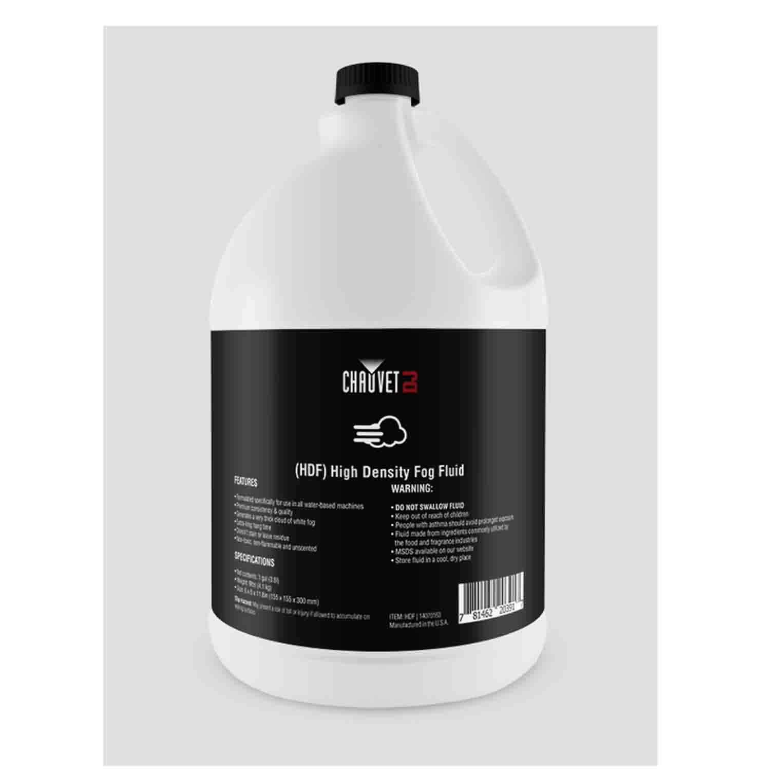 Chauvet DJ HDF High-Density Fog Machine Fluid - One Gallon | Fog Machines