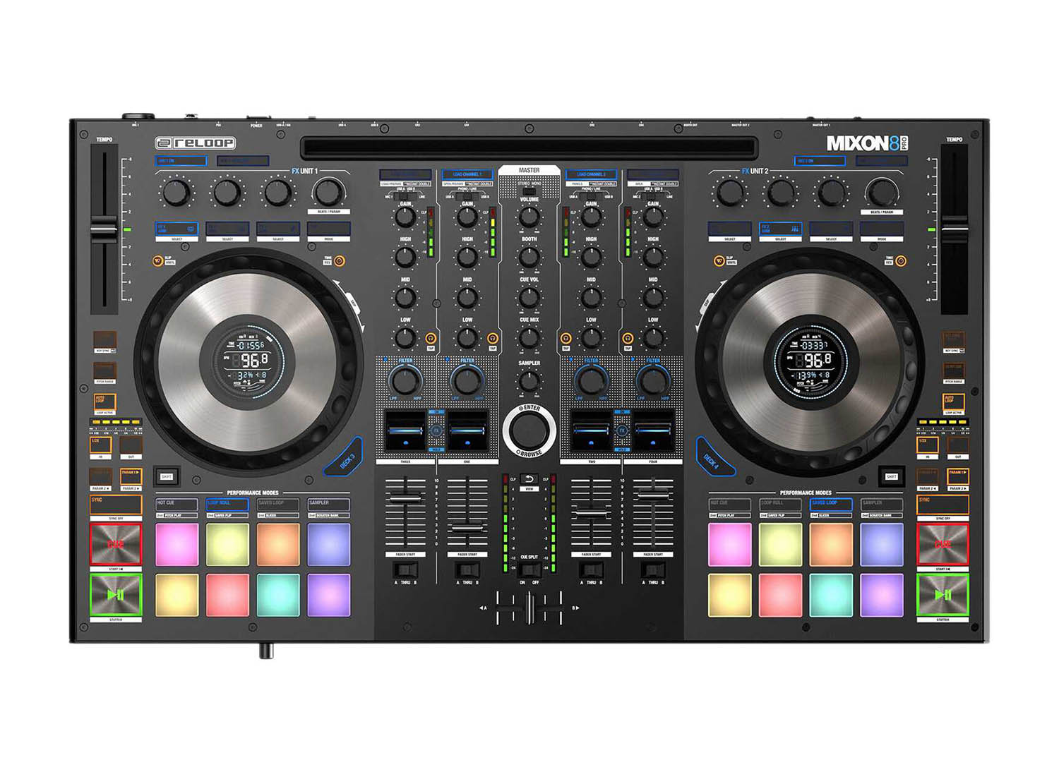 Reloop Beatpad Professional 4-Channel DJ Controller for iPad, Mac and PC