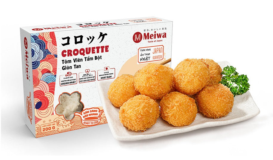 tôm viên tẩm bột Croquette Meiwa 200g