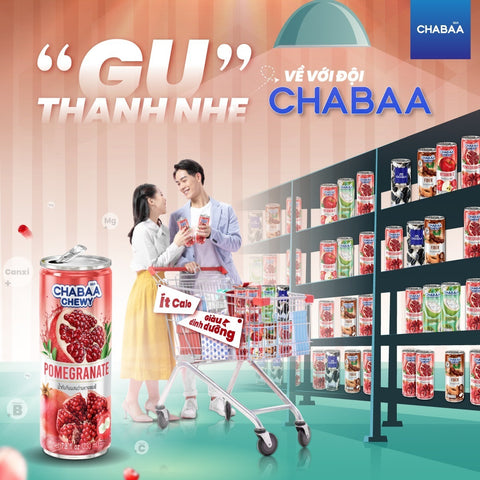 Nước ép lựu thạch nha đam Chabaa Thái Lan 230ml