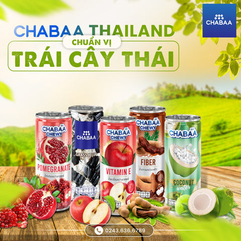 Nước ép me thạch dừa Chabaa Thái Lan 230ml