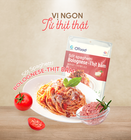 Sốt spaghetti Bolognese thịt bằm O'Food