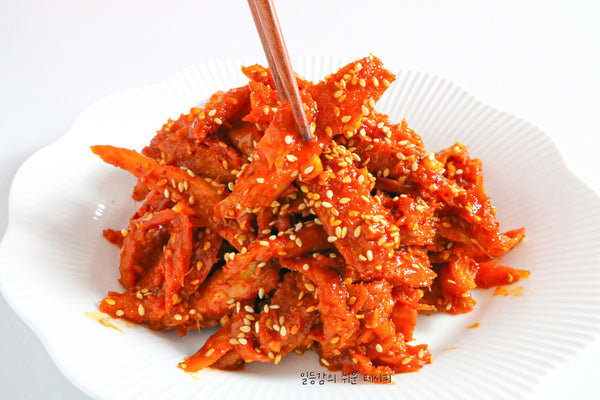 cá minh thái khô xào gochujang