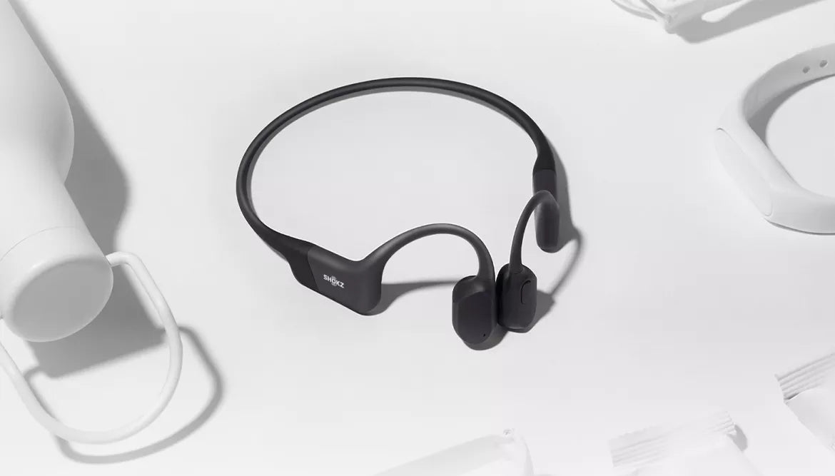 black shokz openrun bone conduction headphones