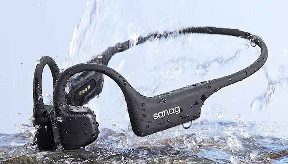 waterproof of Sanag B70 open ear bone conduction headphones