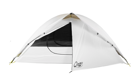 Image of a white and black tent