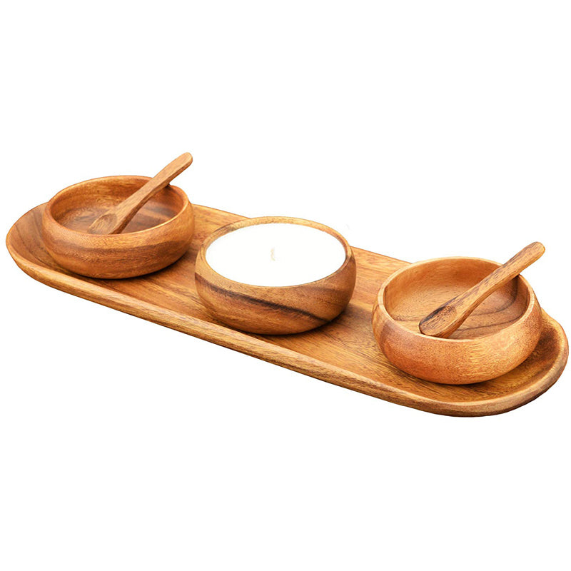 Acacia Wood Bread Serving Set from Pacific Merchants Trading Company on EarthHero