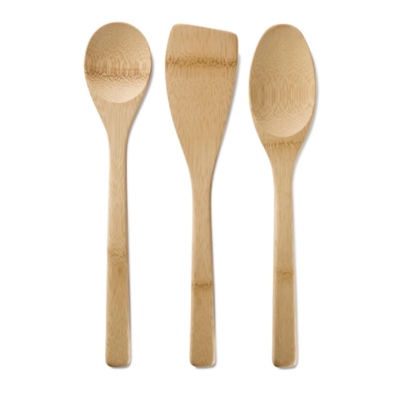 Totally Bamboo Take Along Reusable Utensil Set with Red Travel Case | Includes Bamboo Spoon, Fork, Knife | Dishwasher Safe