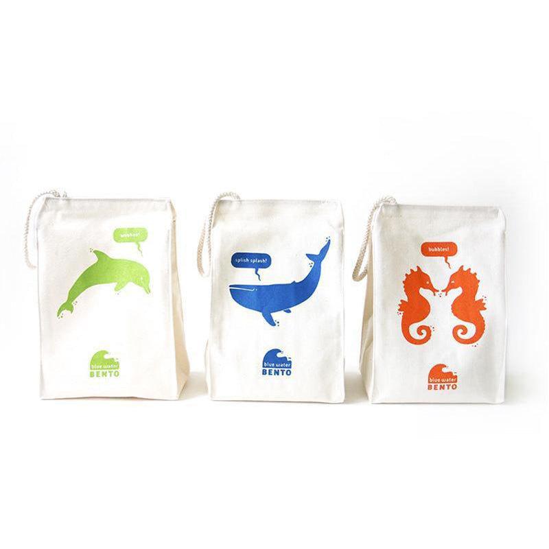 Machine Washable, Organic Cotton Lunch Bags