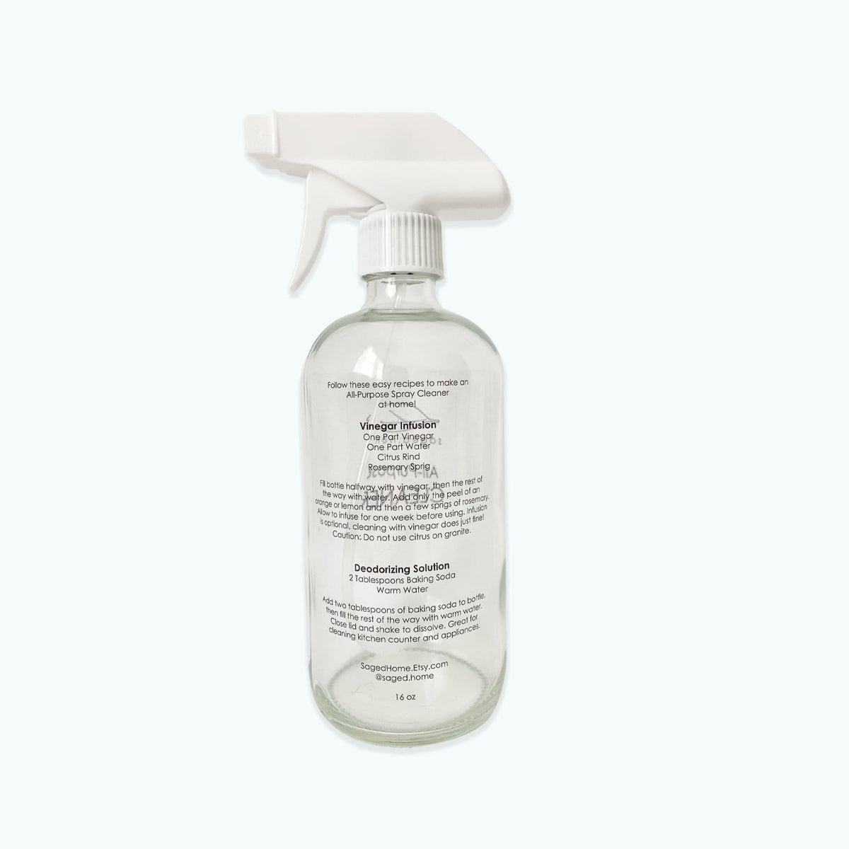 Empty Glass Spray Bottle - 16 oz. — Meliora Cleaning Products