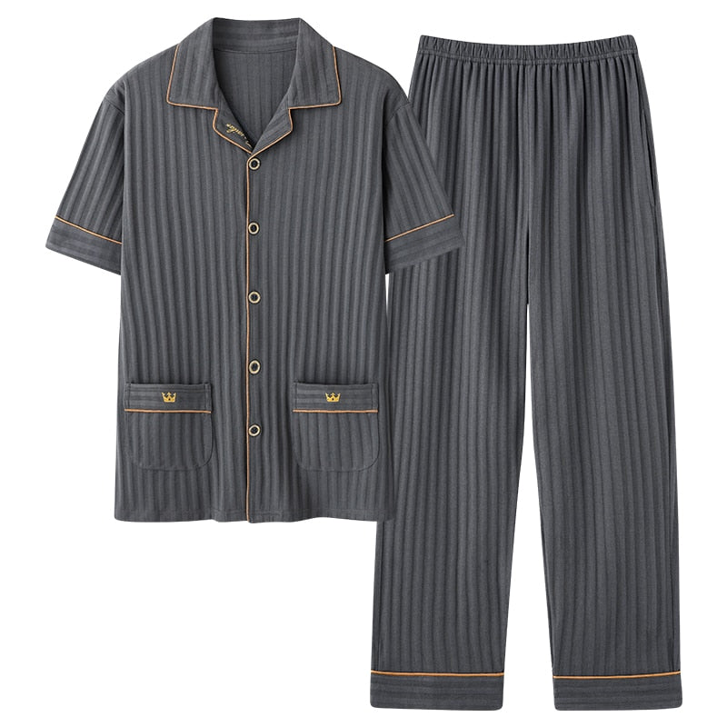 Men's Summer Short Sleeve Pajamas