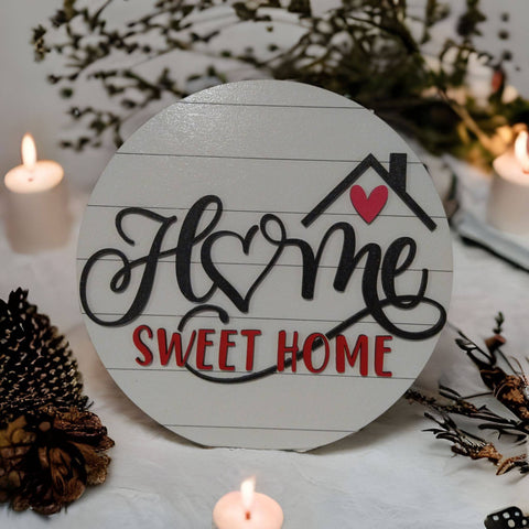 Home Sweet Home Door Hanger akriel geverfde en hout deurhanger