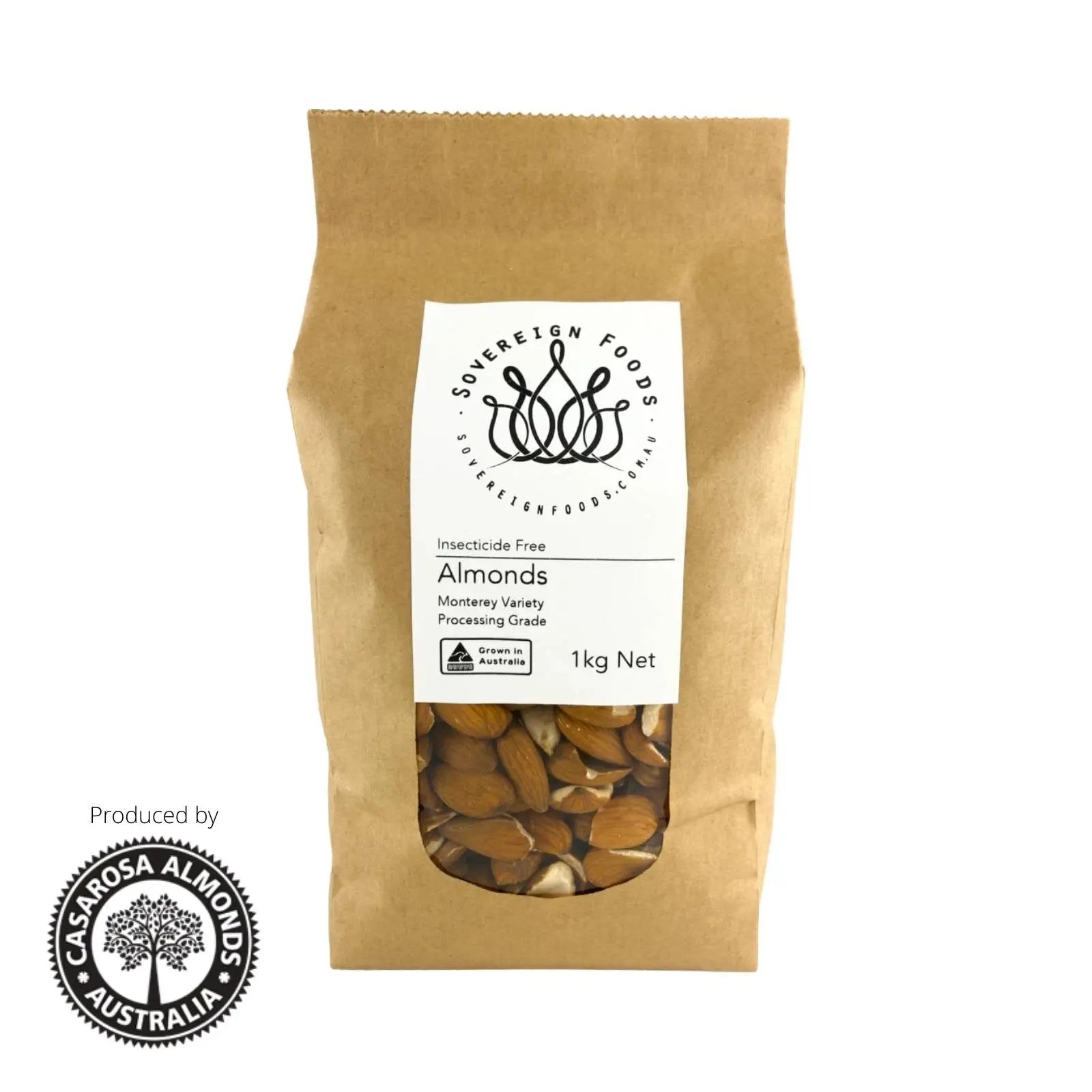 Almonds Processing Grade Insecticide Free 1kg | Sovereign Foods ...