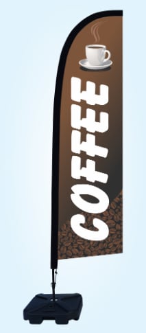 Custom Made Coffee shop flag for Advertising