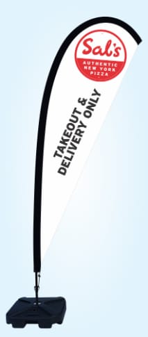 Sal custom teardrop flags banners New Zealand