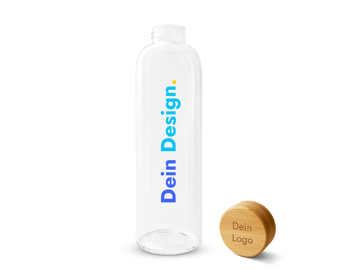 BELAMY bottle mit -Dein Design- Text auf Flasche und Deckel