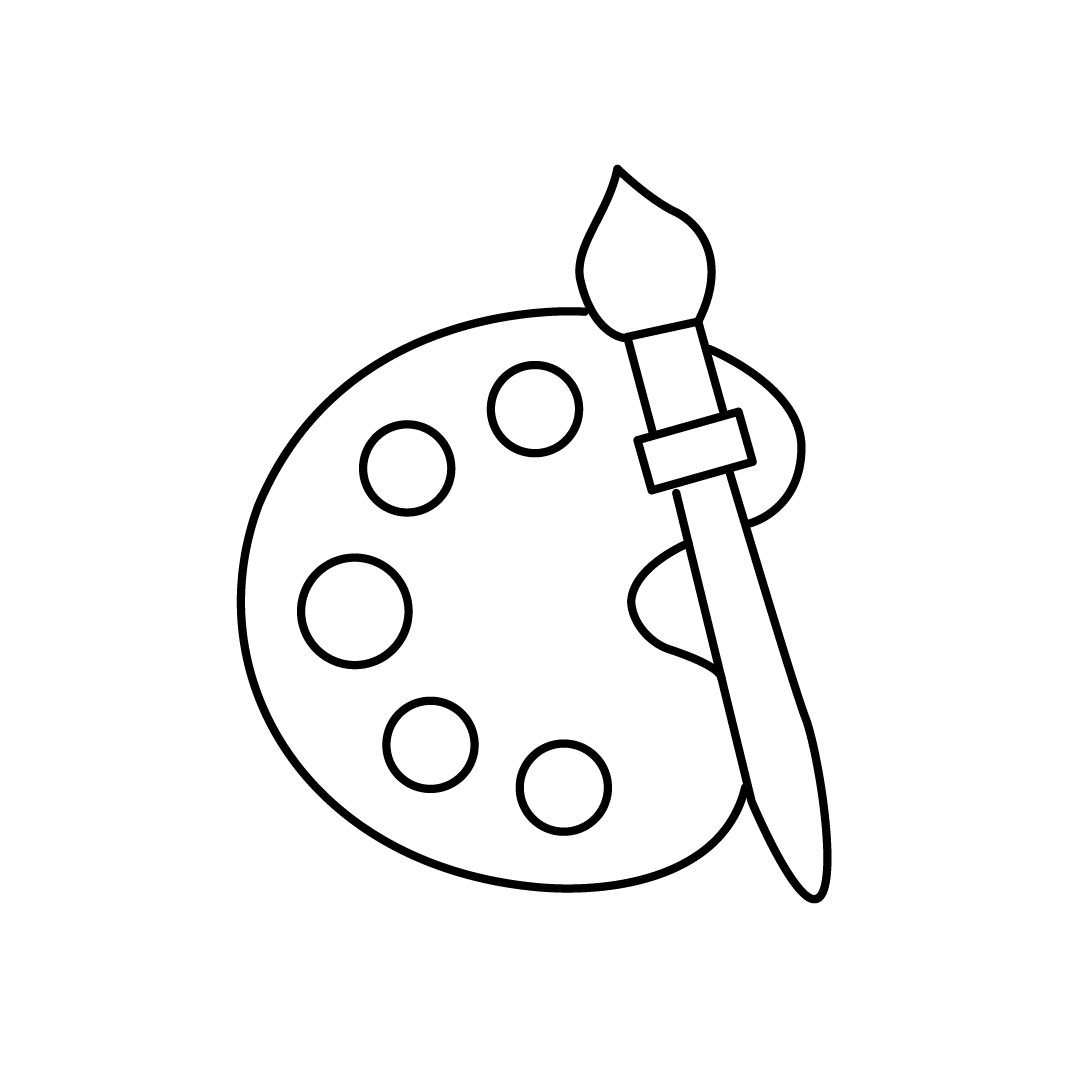 BELAMY icon - Farbpalette mit Pinsel