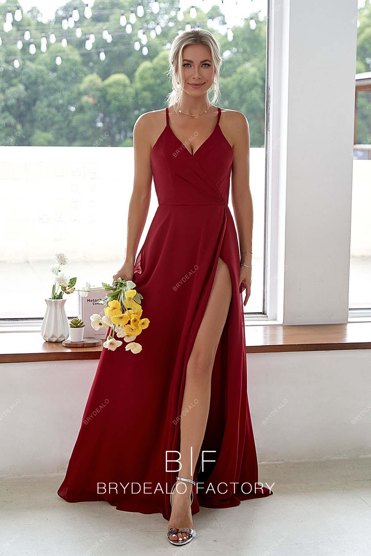 Burgundy Tulle Sweetheart Neck Sleeveless Modern Corset Prom Dress