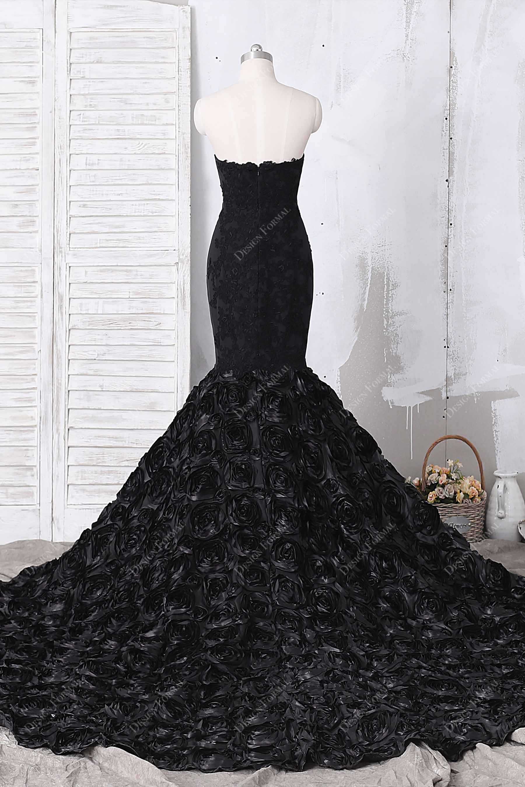 Black Rose Prom Dress