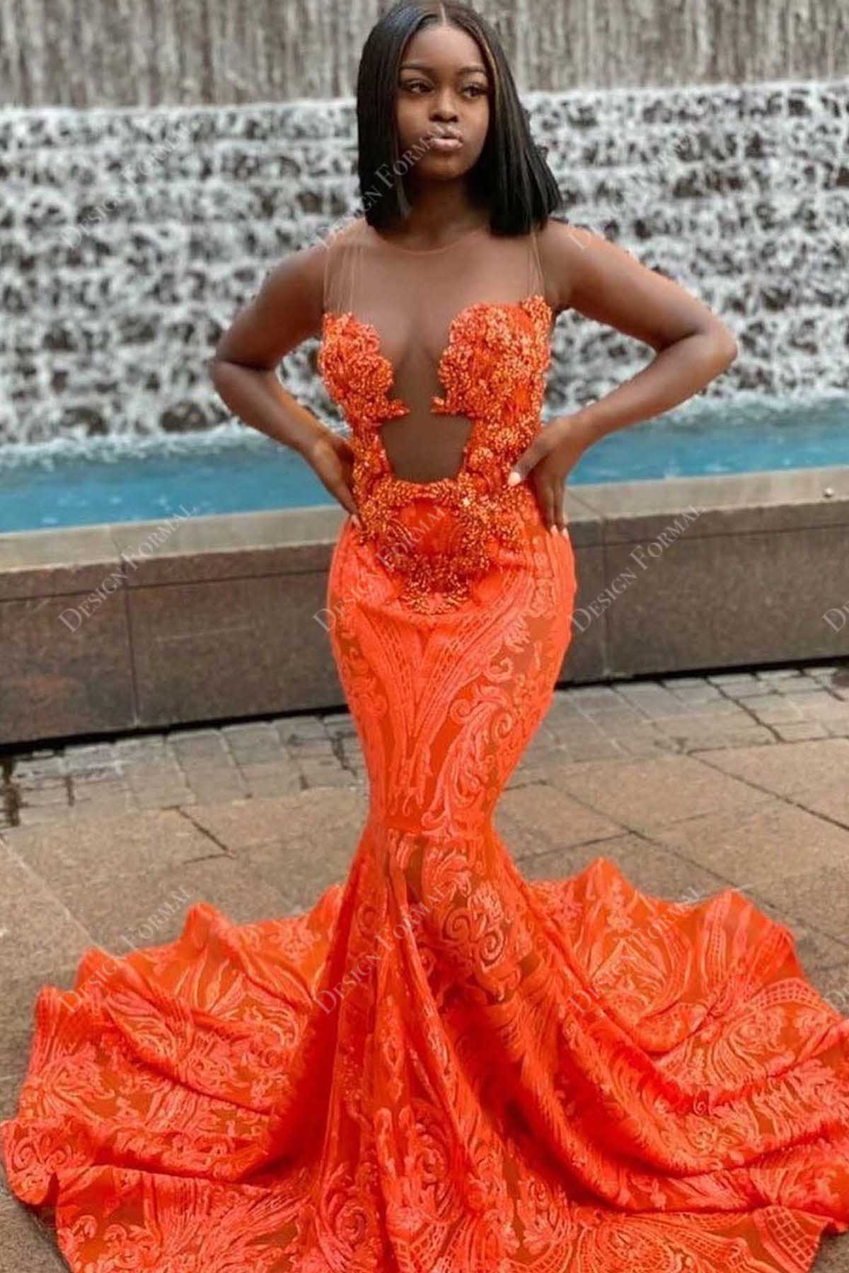 Orange Ball Gown Dresses