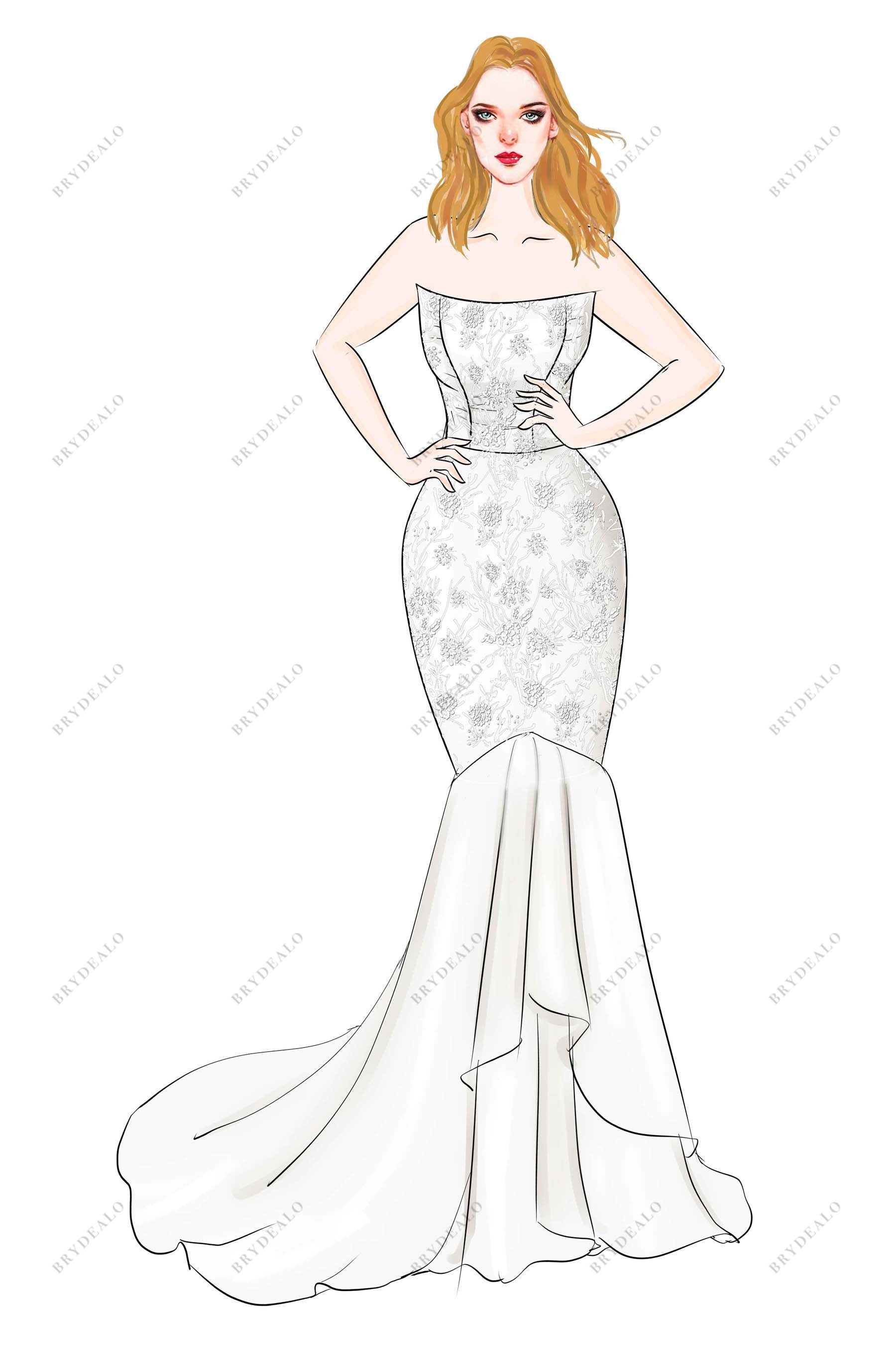 Ruffled Detachable Wedding Dress  Josabi Mariées
