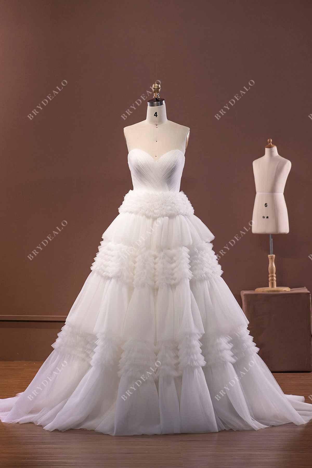 Strapless Sweetheart Pleated Cute Bridal Ball Gown - Xdressy