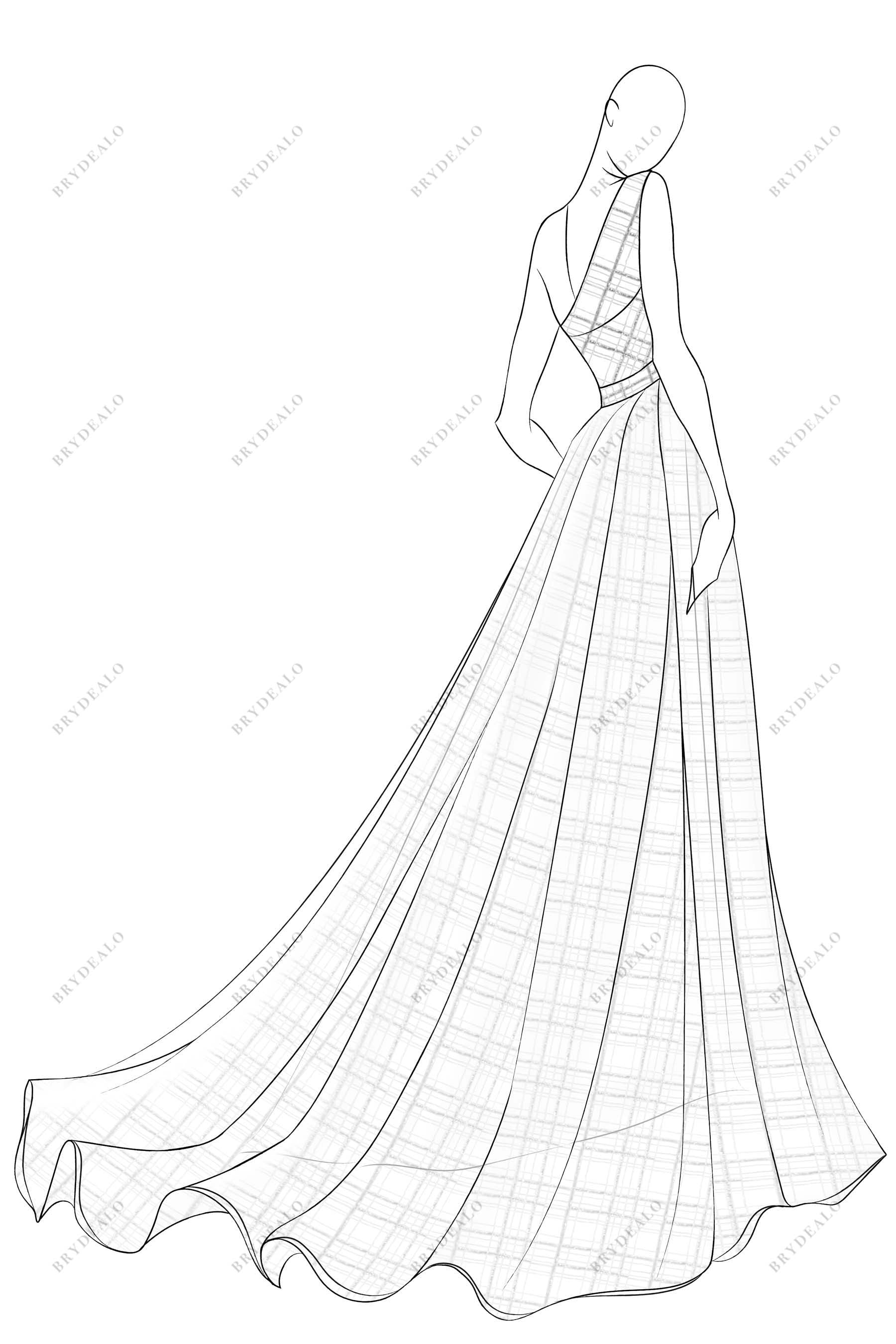 Lace dress on a hanger Royalty Free Vector Image