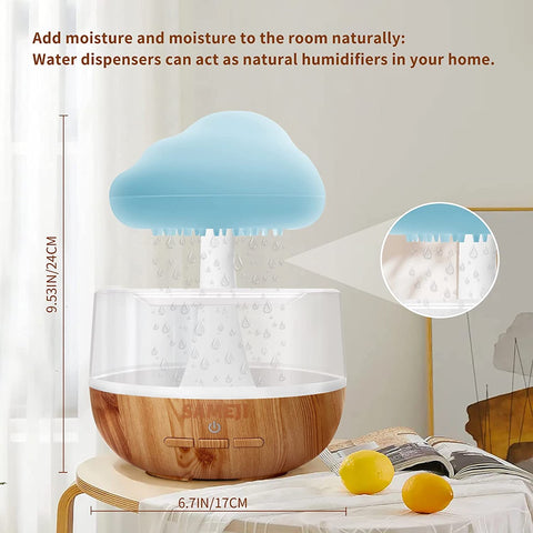 Rain Cloud Humidifier Stress Relief Raining Cloud Night Light with