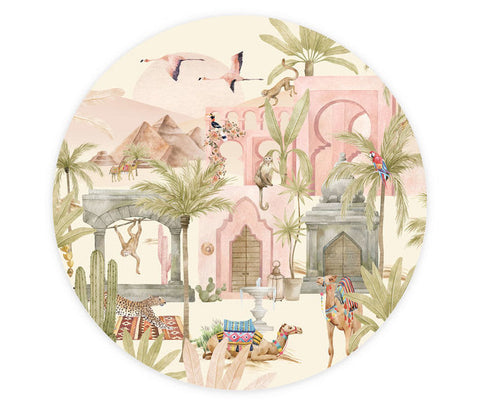 Wallpaper circle design Pink Oasis