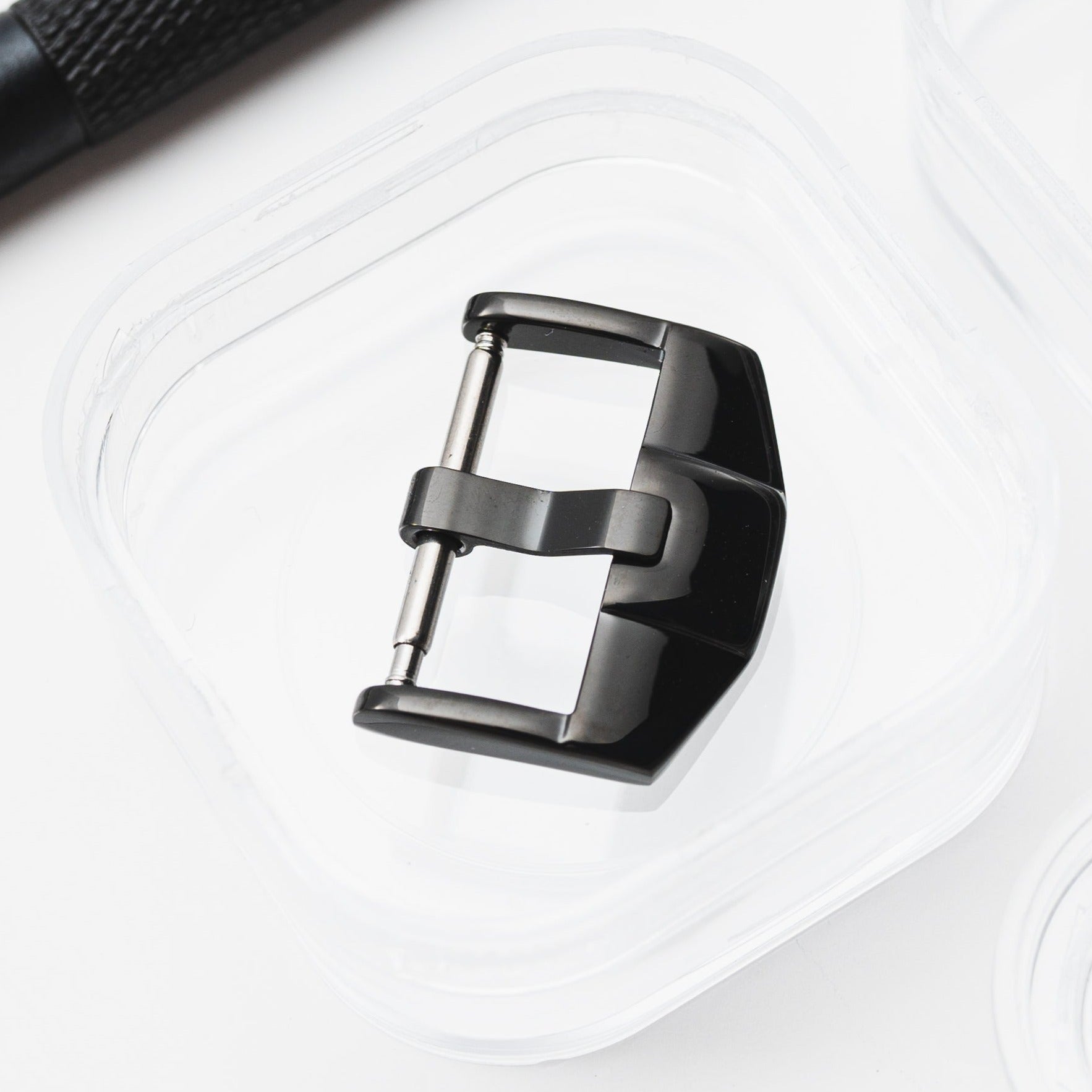 POLISHED BLACK BUCKLE - REPLACEMENT for PREMIUM FKM RUBBER STRAP