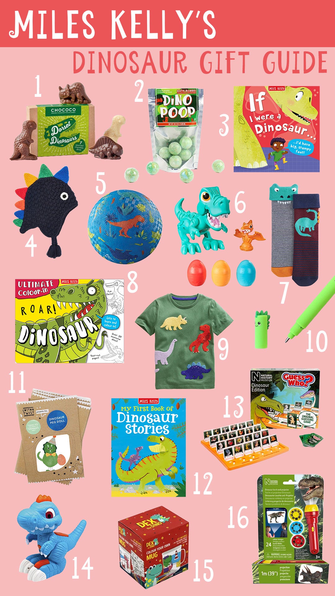 Dinosaur toys and gifts for kids – a Christmas Gift Guide by Miles Kelly