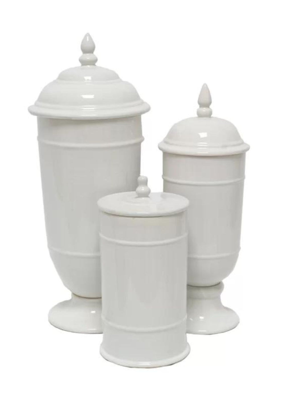 White Glossy Ceramic Canister Set Luxury Kitchen Jars   Image 27063595 3f87 4c6c A0bb 37efd1dd6e3c 530x@2x 