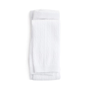 Footless Cable Knit Tights (White) - Bean to Sprout Children's Boutique