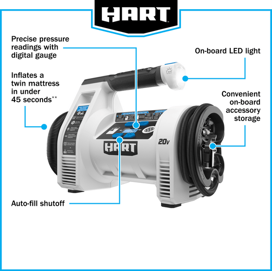 20V Cordless Dual Function Digital Inflator (Battery and Charger Not Included)