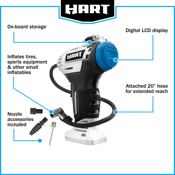 20V Cordless Inflator (Battery and Charger Not Included)