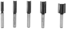 5 PC. Straight Router Bit Set