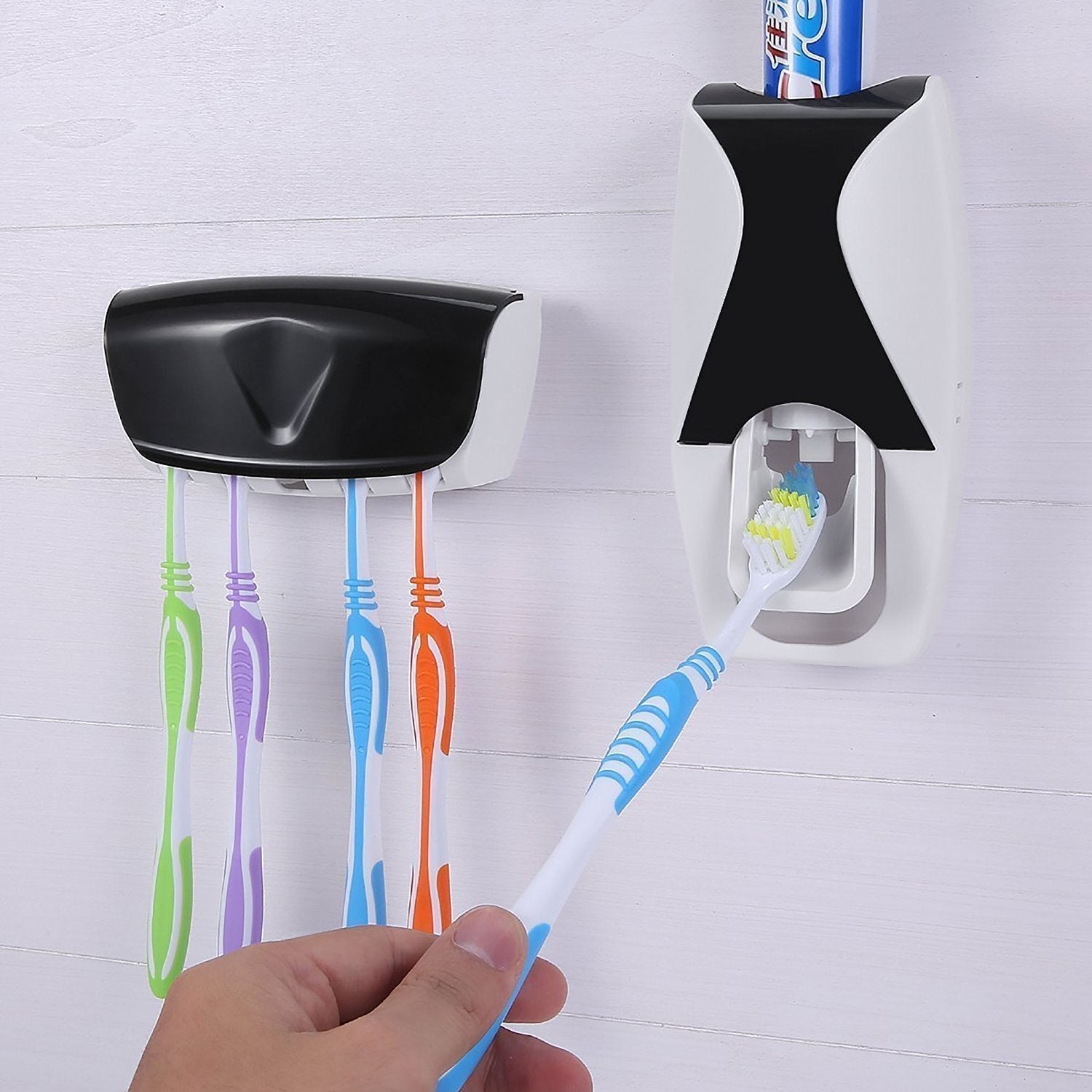 toothbrush with toothpaste attached