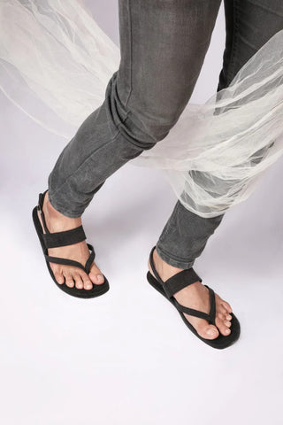 Hiver Charcoal Men Corduroy Sandals