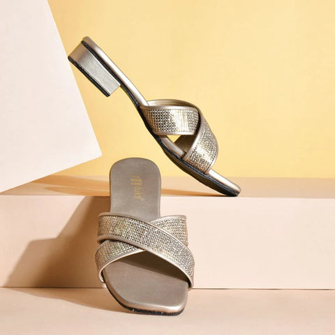 Tara Gold - Box Heels for Women